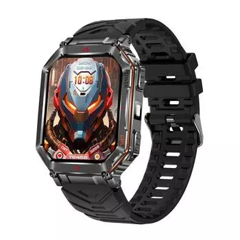 Умные часы Rainbuvvy KR92 с GPS 2,01 дюйма 240x296 BT5.3 Bluetooth-звонок Водонепроницаемые спортивные часы 450 мАч Android Смарт-браслет чёрный