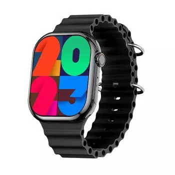 Умные часы Rainbuvvy V9 Pro Max Android 2,2 дюйма AMOLED BT5.2 Голосовой вызов IP68 Водонепроницаемые Аккумулятор 380 мАч 420x420 NFC Спортивные часы чёрный