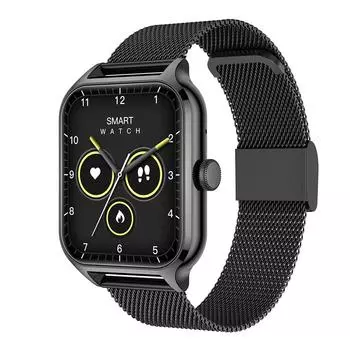 Умные часы Rainbuvvy Z40 1,91 дюйма 240x286 HD экран BT5.3 Bluetooth вызов 230 мАч IP67 водонепроницаемые модные спортивные часы многоязычные steel strap чёрный