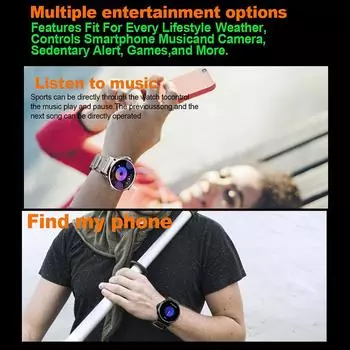 Умные часы с экраном высокой четкости 1,85 дюйма, спортивные часы для мониторинга здоровья и сна, IP68 Silicone strap