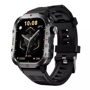 Умные часы с фонариком Ultra Bluetooth Call Information Reminder Sports Watch чёрный