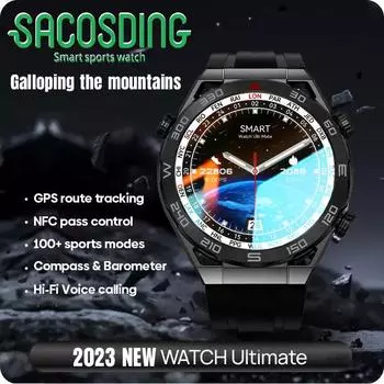 Умные часы Ultra Mate Nfc GPS-трекер часы Ultimate Men Smartwatch Compass Bluetooth Call Business Watches для Huawei