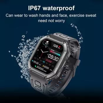 Умные часы Водонепроницаемые Шагомер Умные часы с Bluetooth Звонки Фитнес-трекер Монитор сердечного ритма сна для детей Взрослые Черный