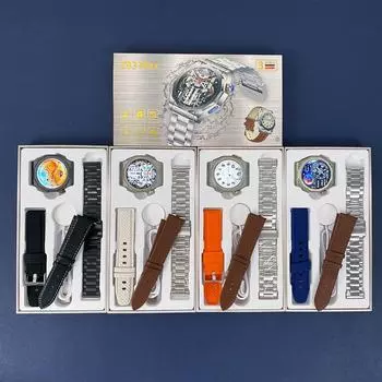 Умные часы Z83MAX: Точный пульс, NFC, несколько ремешков, спортивная модель премиум-класса. чёрный