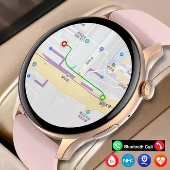 Умные часы женские экран всегда показывает время 466*466 HD Health Tracker голосовой вызов умные часы женские