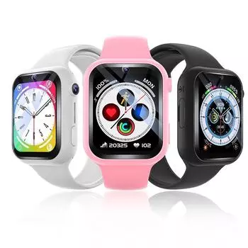 Умные детские часы 5G с WiFi, WeChat Pay, GPS, подсчетом шагов и функцией звонков розовый