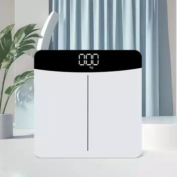 Умные домашние весы для измерения веса, цифровые напольные весы, легко читаемый светодиодный дисплей, с отображением температуры белый