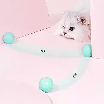 Умные игрушки для кошек, автоматический катящийся шарик, электрические игрушки для кошек, интерактивные игрушки для кошек, самодвижущиеся игрушки для котят, аксессуары для домашних животных розовый
