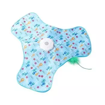 Умные игрушки для кошек с активацией движением, движущиеся скрытые перья, чехол для игрушки для питомца, интерактивная игра синий