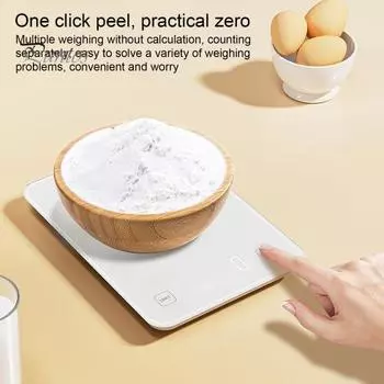 Умные кухонные весы с приложением 3 г/10 кг точные электронные весы со счетчиком калорий отслеживание питания контроль порций ЖК-дисплей цифровые весы чёрный