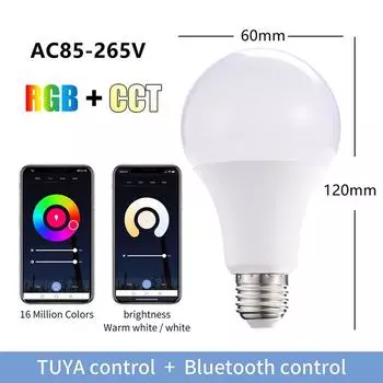 Умные лампочки, синхронизация музыки, приложение Tuya и пульт дистанционного управления, простая установка для спальни, кухни, ванной комнаты, прихожей, лестничной клетки 220v B22