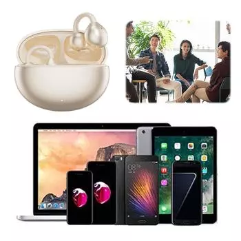 Умные наушники-переводчики с искусственным интеллектом, совместимые с Bluetooth, 5.4, 144 языка, устройство-переводчик, долгий срок службы батареи, наушники-переводчики чёрный