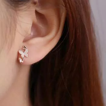 Умные серьги-бабочки для женщин. Начало лета. Новые легкие роскошные серьги высокого класса. Модные и универсальные серьги.