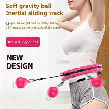 Умные спортивные обручи из 32 секций с нагрузкой, съемные регулируемые спортивные обручи для фитнеса, домашний массаж живота, оборудование для тонкой талии 32 knots фиолетовый
