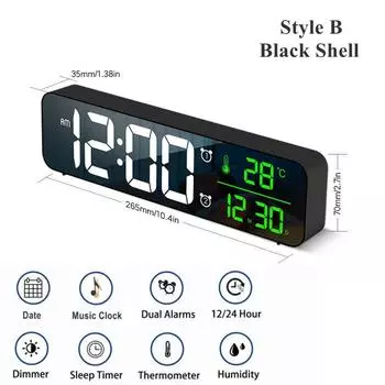 Умные светодиодные часы Прикроватные цифровые будильники Настольные электронные настольные часы Настольные часы с функцией повтора сигнала Будильник-будильник Цифровой