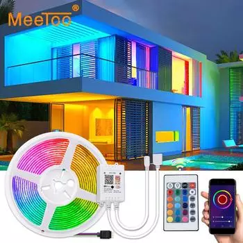 Умные светодиодные фонари Tuya Wi-Fi для гостиной, светодиодные ленты, голосовое управление, подсветка, работа с Alexa Echo/Google Flexible Home 5M Not Waterproof