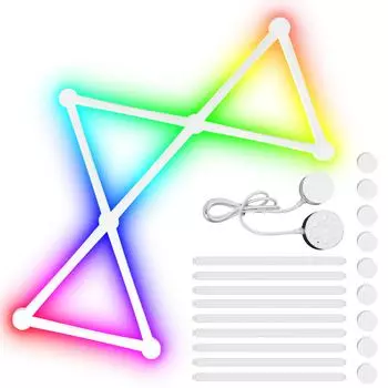 Умные светодиодные ленты 16 миллионов эффектов RGB Режим ритма Ручное управление и дистанционное управление через приложение Светодиодная лампа 6 sections