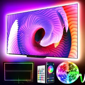 Умные светодиодные ленты, Bluetooth-приложение, RGB-подсветка телевизора, синхронизация музыки, кухонный светильник 2M Remote Control разноцветный