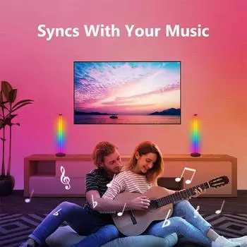 Умные светодиодные панели RGB-приложение и пульт дистанционного управления 16 миллионов цветов Синхронизация музыки Таймер Подсветка телевизора USB Rhythm Ambient Звукосниматели