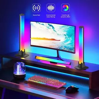 Умные светодиодные полосы RGB, ночник с управлением через приложение Bluetooth, музыкальное ритмическое освещение, подсветка для игрового ТВ, украшение комнаты, лампа