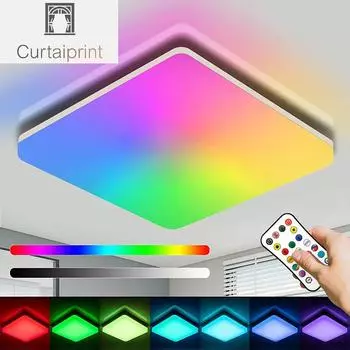 Умные светодиодные потолочные светильники RGB с функцией таймера дистанционного управления, панельные лампы с регулируемой яркостью, внутренние светильники для домашнего освещения 110V