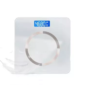 Умные весы для жира, весы для ванной комнаты, электронные весы с Bluetooth, водный баланс, анализатор состава ИМТ, напольные весы для тела белый