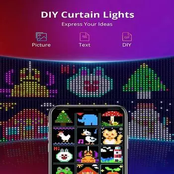 Умные занавески 400 светодиодов Bluetooth приложение гирлянда светодиодная гирлянда USB гирлянда DIY музыка изменение дисплей окно спальня декор