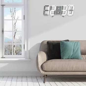 Умный 3D цифровой будильник настенные часы домашний декор светодиодные цифровые настольные часы с температурой дата время скандинавские большие настольные часы белый