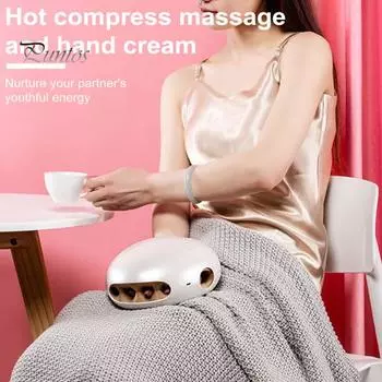 Умный электрический массажер для рук, беспроводной массажер для рук с термотерапией под давлением воздуха, 3 уровня интенсивности, облегчение артрита, воздушная подушка, обернутый массажный инструмент розовый