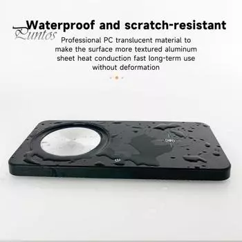 Умный электрический подогреватель чашек кофе с беспроводной зарядкой, водонепроницаемый быстрый нагрев, термостатическая подставка для напитков, подогреватель чашек, нагревательный коврик чёрный