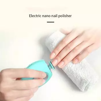 Умный электрический полировщик ногтей, работающий от батареек, педикюрная дрель, шлифовальная головка для ухода за ногтями для детей и взрослых небесно-голубой