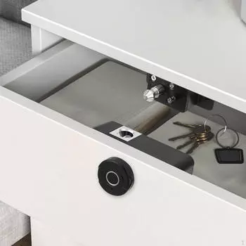 Умный электрический замок для шкафа, хранящий 20 отпечатков пальцев, ящик для отпечатков пальцев чёрный