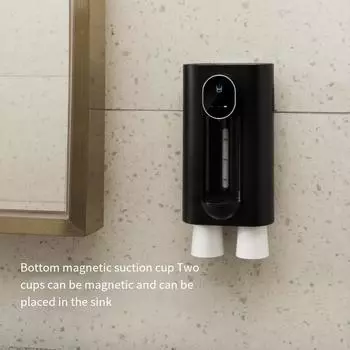 Умный автоматический дозатор для ополаскивателя полости рта с датчиком, настенный, 540 мл, электрический, беспроводной, USB, с чашками для дома белый