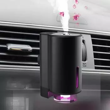 Умный автомобильный освежитель воздуха Интеллектуальный автомобильный ароматизатор с прожектором 3 режима распыления Простота установки Ультразвуковой распылитель Диффузор для ароматерапии чёрный