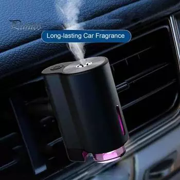 Умный автомобильный освежитель воздуха Интеллектуальный автомобильный ароматизатор с прожектором 3 режима распыления Простота установки Ультразвуковой распылитель Диффузор для ароматерапии чёрный