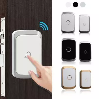 Умный беспроводной дверной звонок для дома, удаленный дверной звонок для виллы, переменного тока, пейджер «один к одному», дверной звонок One Size золотой