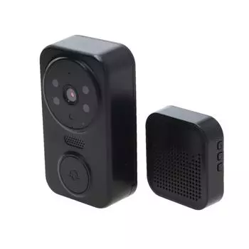 Умный беспроводной пульт дистанционного управления видеодомофоном, пульт дистанционного управления дверным звонком с шумоподавлением, микрофоном, управляемым через приложение, автоматическим рабочим кабелем для зарядки белый