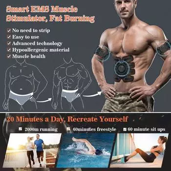 Умный беспроводной тренажер для мышц живота EMS стимулятор мышц тренажер для рук ног шеи тела фитнес-массажер для коррекции фигуры унисекс