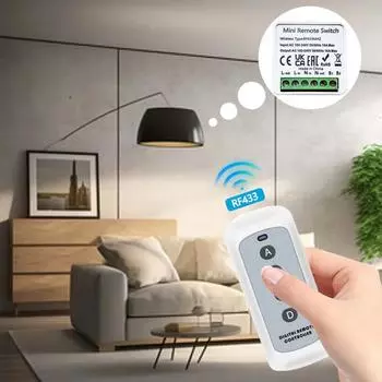 Умный беспроводной выключатель света 433 МГц 16 А 110 В 220 В 4KEY RF переключатель модуль дистанционного управления мини-реле приемник света вентилятор гаражные ворота