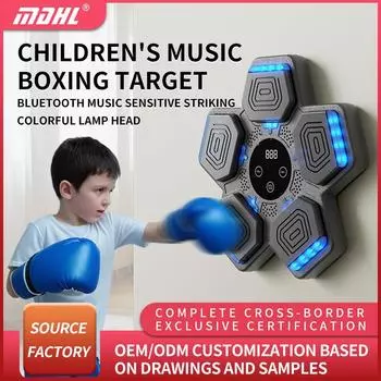 Умный Bluetooth детский боксерский тренажер: Интерактивная музыкальная фитнес-стена-мишень