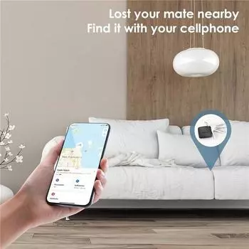 Умный Bluetooth GPS-трекер, работающий с приложением Apple Find My APP, устройство напоминания об отсутствии тега, сертифицированное MFI, локатор ключей от машины, домашних животных и детей Black