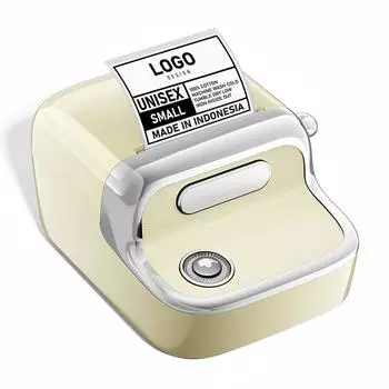 Умный Bluetooth термопринтер мини для ценников Удобный и эффективный коммерческий принтер наклеек синий