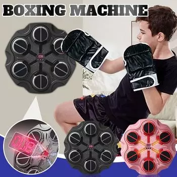 Умный боксерский тренажер для дома с музыкальным настенным тренажером без перчаток Bluetooth One Size чёрный