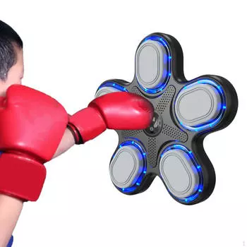 Умный Боксерский Тренажер Электронная Настенная Мишень Музыка чёрный