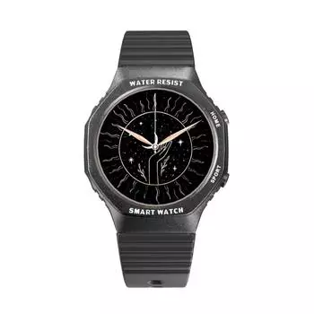 Умный браслет Rainbuvvy H80 1,32-дюймовый IPS TFT сенсорный экран 360x360 IP67 водонепроницаемый 210 мАч Bluetooth спортивные часы Поддержка нескольких языков чёрный