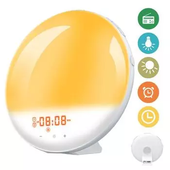 Умный будильник с подсветкой, будничный будильник с 7 цветами, настенные электронные часы, цифровое украшение для спальни, стол