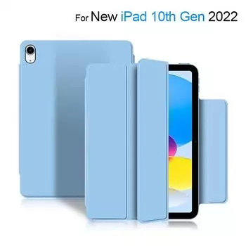 Умный чехол для iPad 10-го поколения, 2022, 10,9-дюймовый защитный чехол из искусственной кожи для iPad 10 Gen, магнитная откидная крышка-держатель-подставка