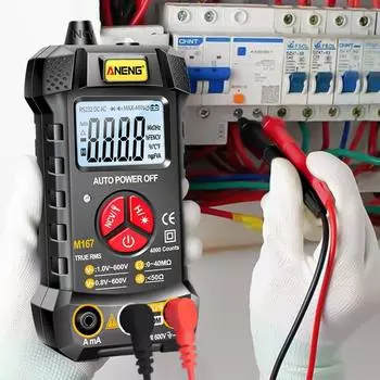 Умный цифровой мультиметр ANENG, 4000 отсчетов, автоматический тестер напряжения переменного и постоянного тока