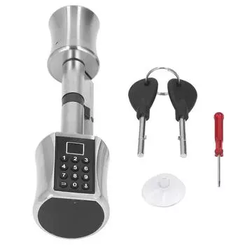 Умный цилиндровый замок с паролем по отпечатку пальца для двери толщиной от 40 до 100 мм для домашнего офиса
