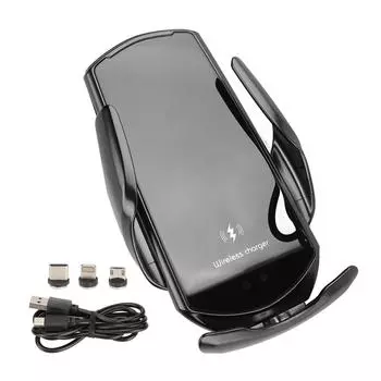 Умный датчик автомобильный беспроводной магнитный держатель для крепления на вентиляционную решетку Q3 15 Вт быстрая зарядка сотового телефона чёрный